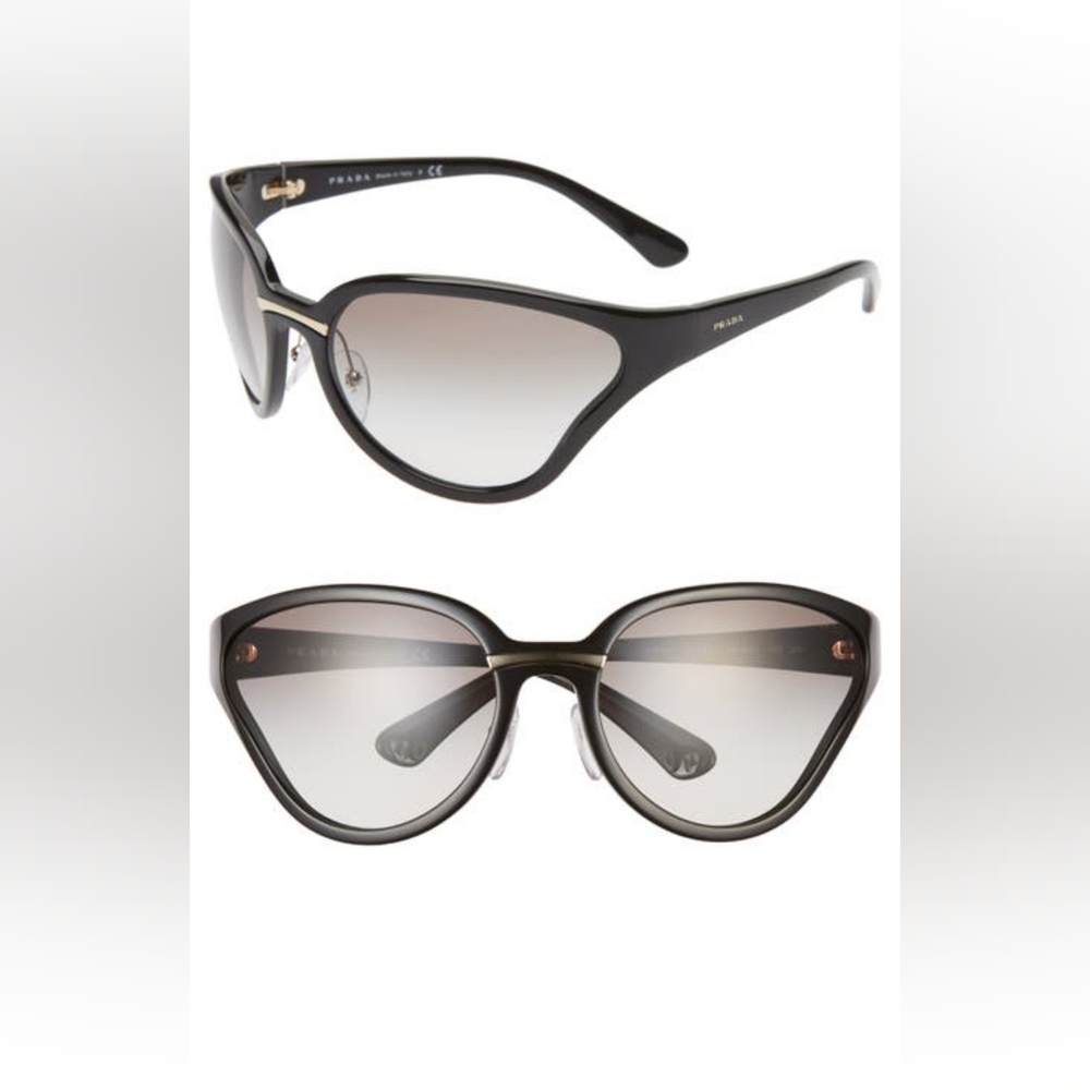 Prada Sunglasses SPR 22V 1AB-0A7 Catwalk Collection Black